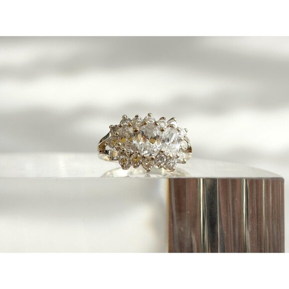 Cocktail Style Multi Gemstone Chunky 925 Sterling Silver Vintage Ring - sz 7 - Picture 15 of 16